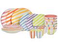 Cookinglife Serviesset Summer Vibes 24-delig / 6 personas - 6 platos de cena, 6 platos de desayuno, 6 cuencos y 6 tazas