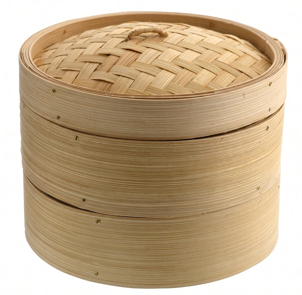 Cookinglife Steamer / Dim Sum Basket - Bamboo - 3-Piece - ø 20 cm