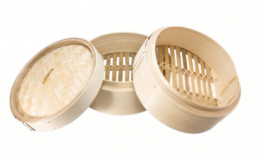 Cookinglife Steamer / Dim Sum Basket - Bamboo - 3-Piece - ø 20 cm