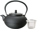 Cookinglife Teapot Arare with Stainless Steel Filter - Cast Iron Black - 1.5 Liter