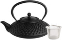 Cookinglife Teapot Arare with Stainless Steel Filter - Cast Iron Black - 1.2 Liter