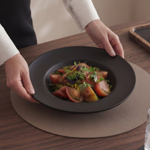 Cookinglife Deep Plates / Pasta Plates Black ø 24 cm - 6 Pieces