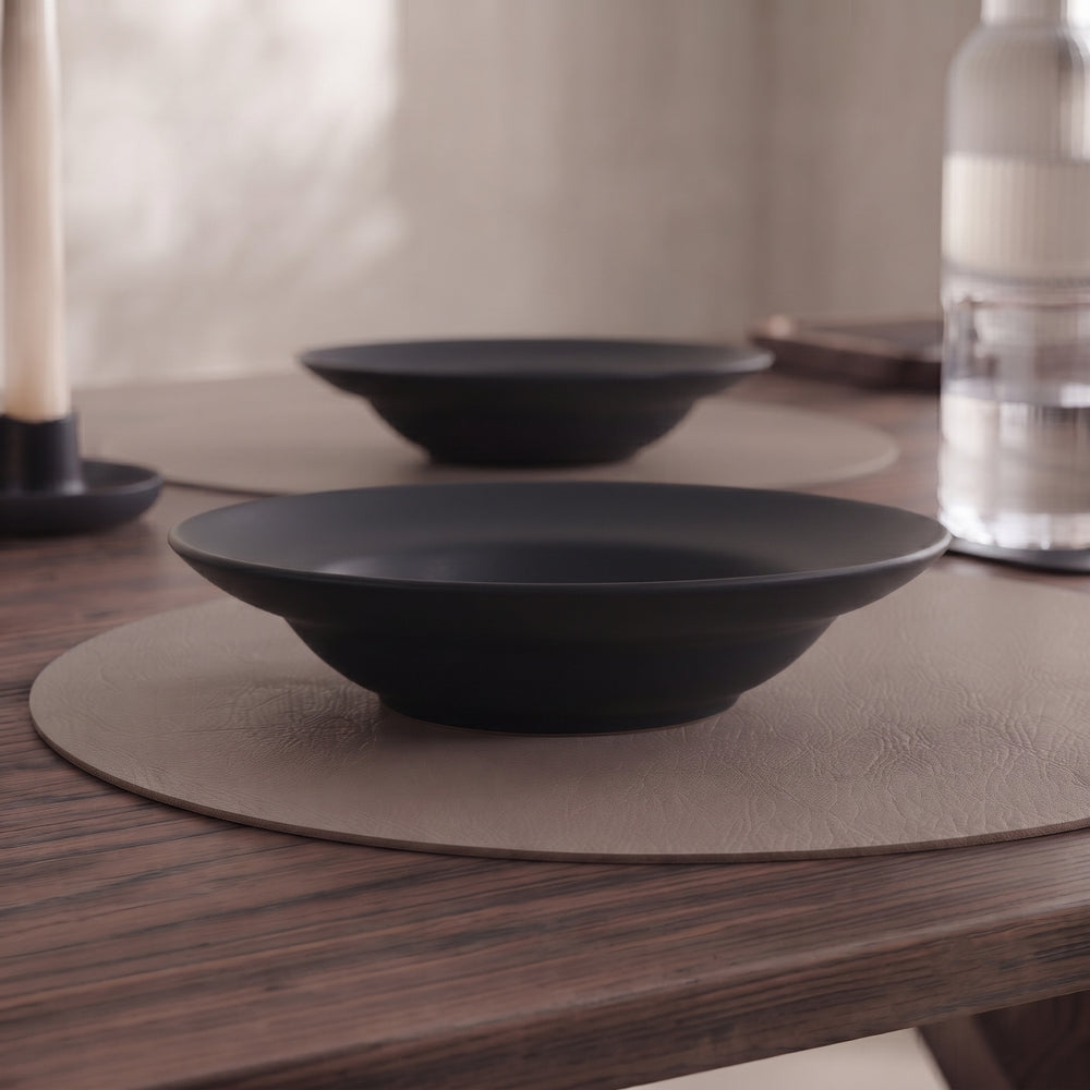Cookinglife Deep Plates / Pasta Plates Black ø 24 cm - 6 Pieces