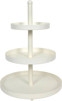 Cookinglife Metal Stand Creme Ø 15, 20 & 25 cm - 3-Tier - 35 cm High