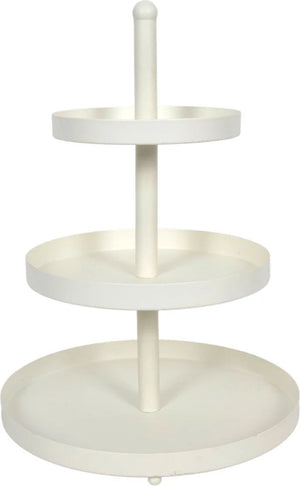 Cookinglife Metal Stand Creme Ø 15, 20 & 25 cm - 3-Tier - 35 cm High