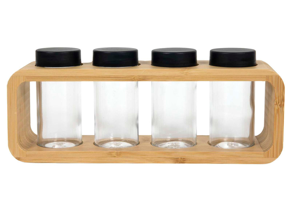 Cookinglife Estante para especias de bambú 4 piezas