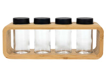 Cookinglife Estante para especias de bambú 4 piezas
