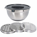 Cookinglife Cuenco Mezclador Acero Inoxidable + 3 Ralladores - 25.5 x 14 cm