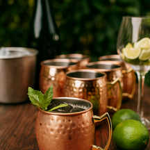 Cookinglife Moscow Mule Cocktail Mugs - Copper - 500 ml - 6 Pieces