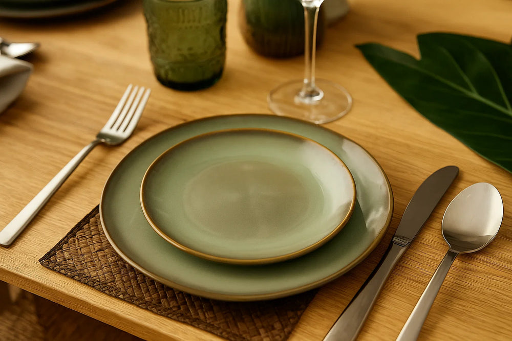 Cookinglife Side Plates / Dessert Plates Sabi Green ø 21 cm - 6 Pieces