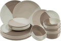 Cookinglife Juego de vajilla Leem 18 piezas / 6 personas - 6 platos de cena, 6 platos de desayuno y 6 cuencos