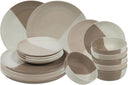 Cookinglife Juego de vajilla Leem 18 piezas / 6 personas - 6 platos de cena, 6 platos de desayuno y 6 cuencos