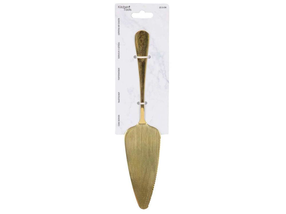 Cookinglife Paleta para pastel dorada 22.5 cm