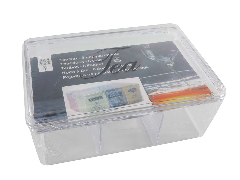 Cookinglife Tea Box Sakura Tea 6 Compartments 21 x 15 x 9 cm