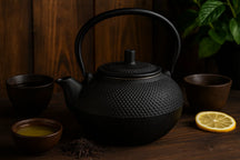 Cookinglife Teapot Arare with Stainless Steel Filter - Cast Iron Black - 1.5 Liter