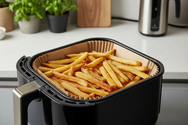 Cookinglife Papel para Horno Airfryer 20 x 20 cm - 50 Piezas de Papel Desechable