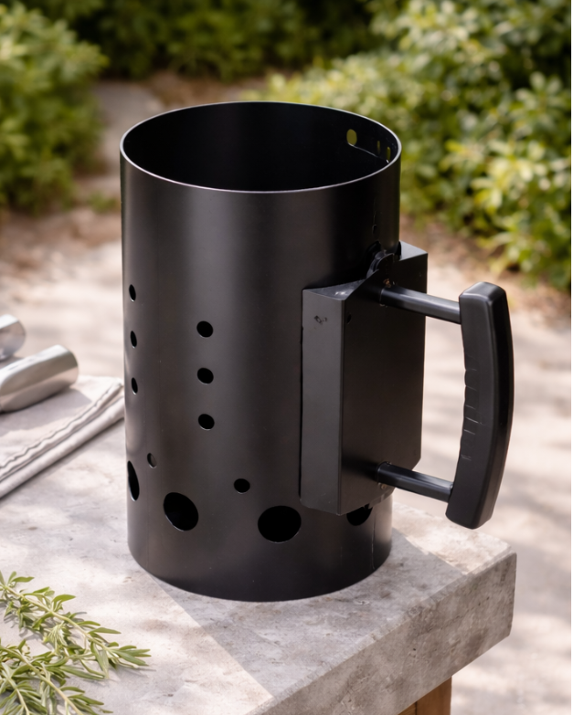 BBQ Starter Briquette Starter Fire & Flavour 30.5 cm - Heat-resistant Metal Black - Cookinglife