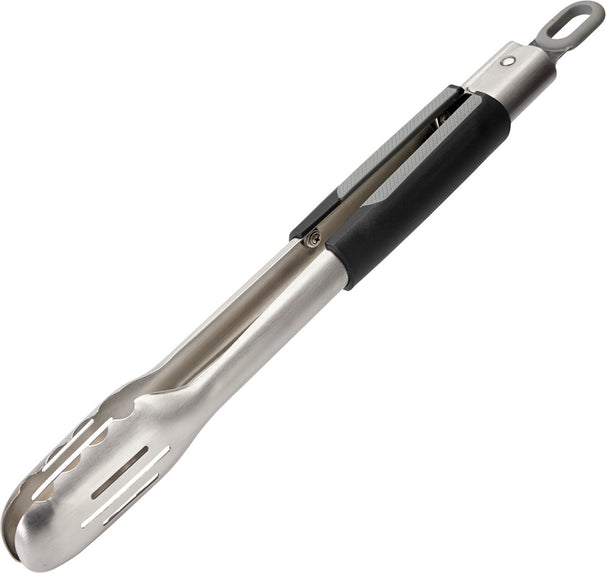 Cookinglife BBQ Tongs Fire & Flavour Stainless Steel 42 cm - Grill Tongs Black/Grey