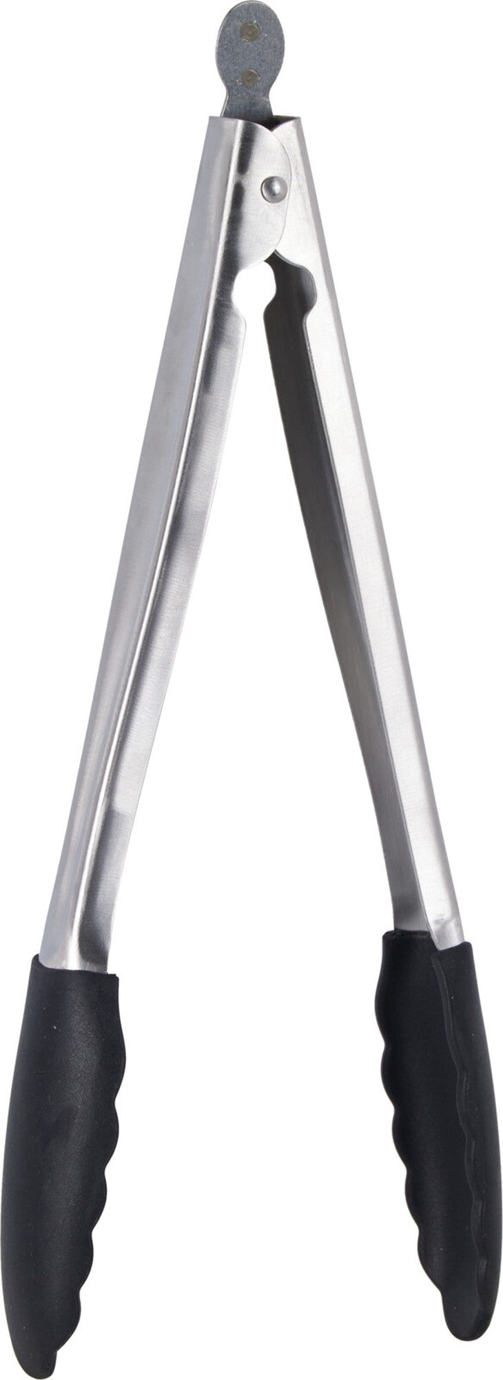 Cookinglife BBQ Tongs Fire & Flavour Stainless Steel 32 cm - BBQ Tool with Black Handle