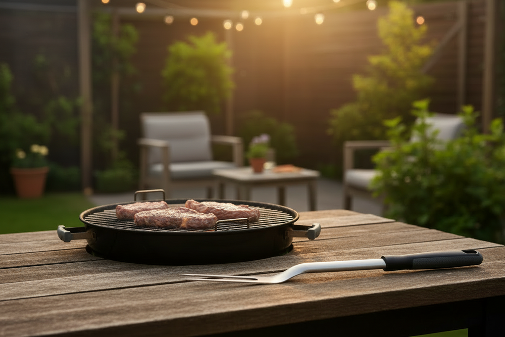 Cookinglife BBQ Fork Fire & Flavour Stainless Steel 42 cm - Grill Fork for Meat and Vegetables