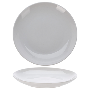 Cookinglife Plato para cenar de porcelana Ø 27 cm - 4 piezas - Plato blanco moderno y elegante