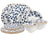 Cookinglife juego de vajilla Fleuris 18 piezas / 6 personas - 6 platos de cena, 6 platos de desayuno y 6 cuencos