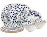 Cookinglife Dinnerware Set Fleuris 18-piece / 6 persons - 6 dinner plates, 6 breakfast plates and 6 bowls