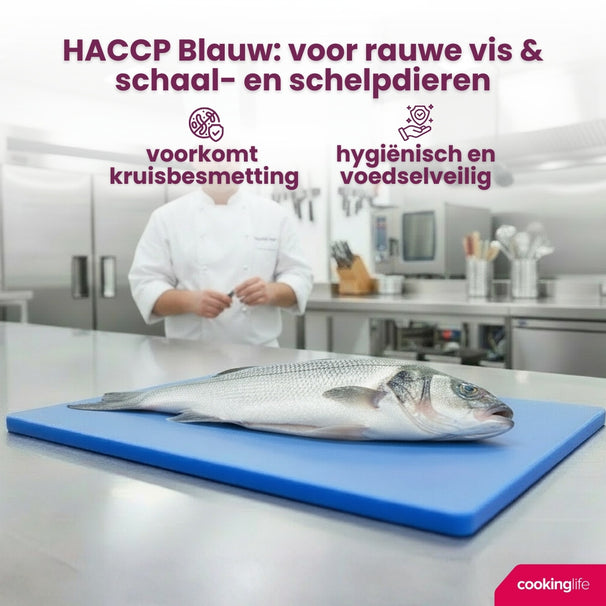 Cookinglife Tabla de cortar HACCP Azul 45 x 30 cm - para pescado