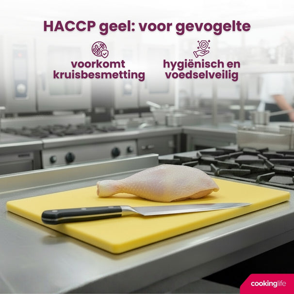 Cookinglife Tabla de cortar HACCP Amarilla 45 x 30 cm - para aves