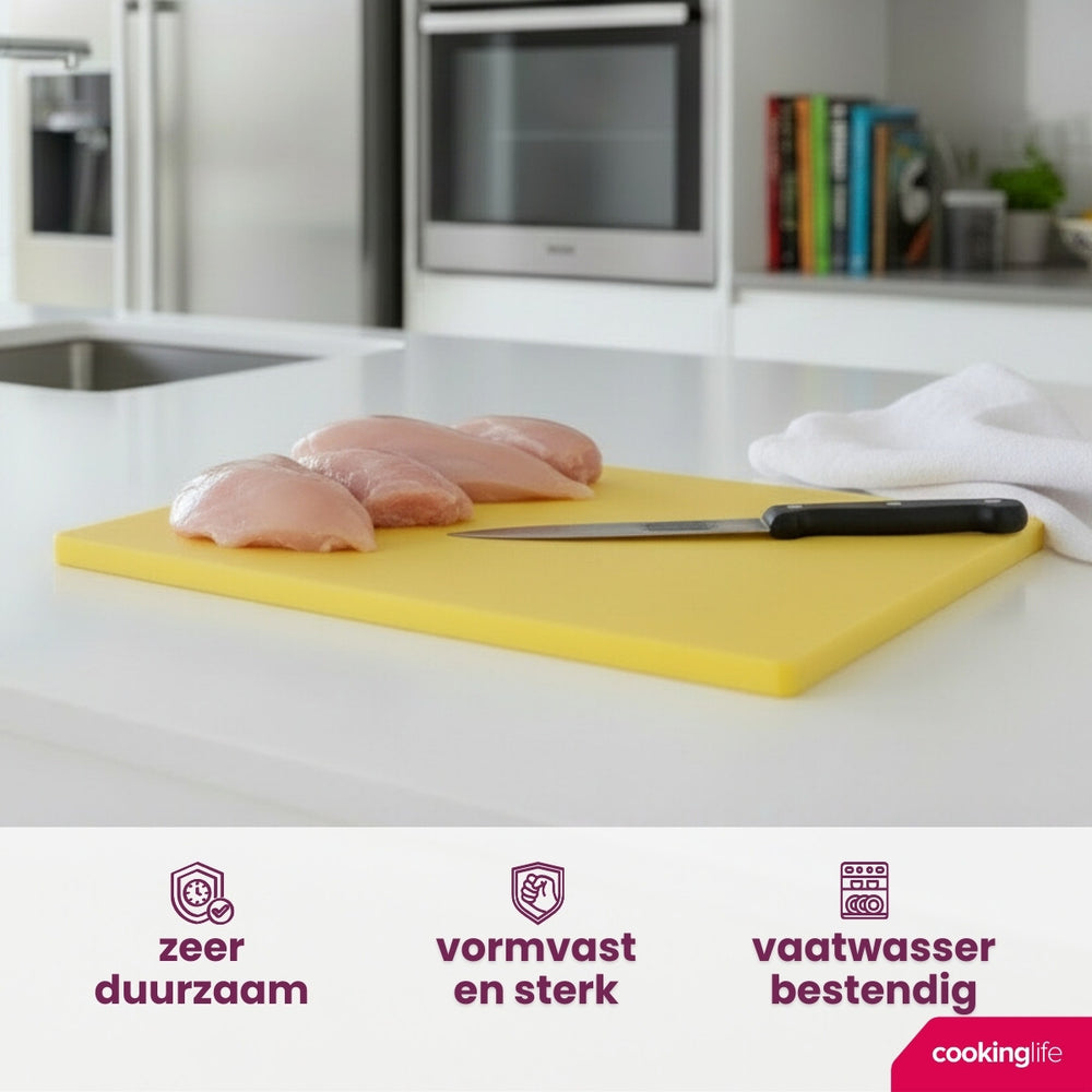 Cookinglife Cutting Board HACCP Yellow 45 x 30 cm - for Poultry