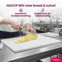 Cookinglife Cutting Board HACCP White 45 x 30 cm - for Dairy & Bread