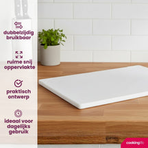 Cookinglife Cutting Board HACCP White 45 x 30 cm - for Dairy & Bread