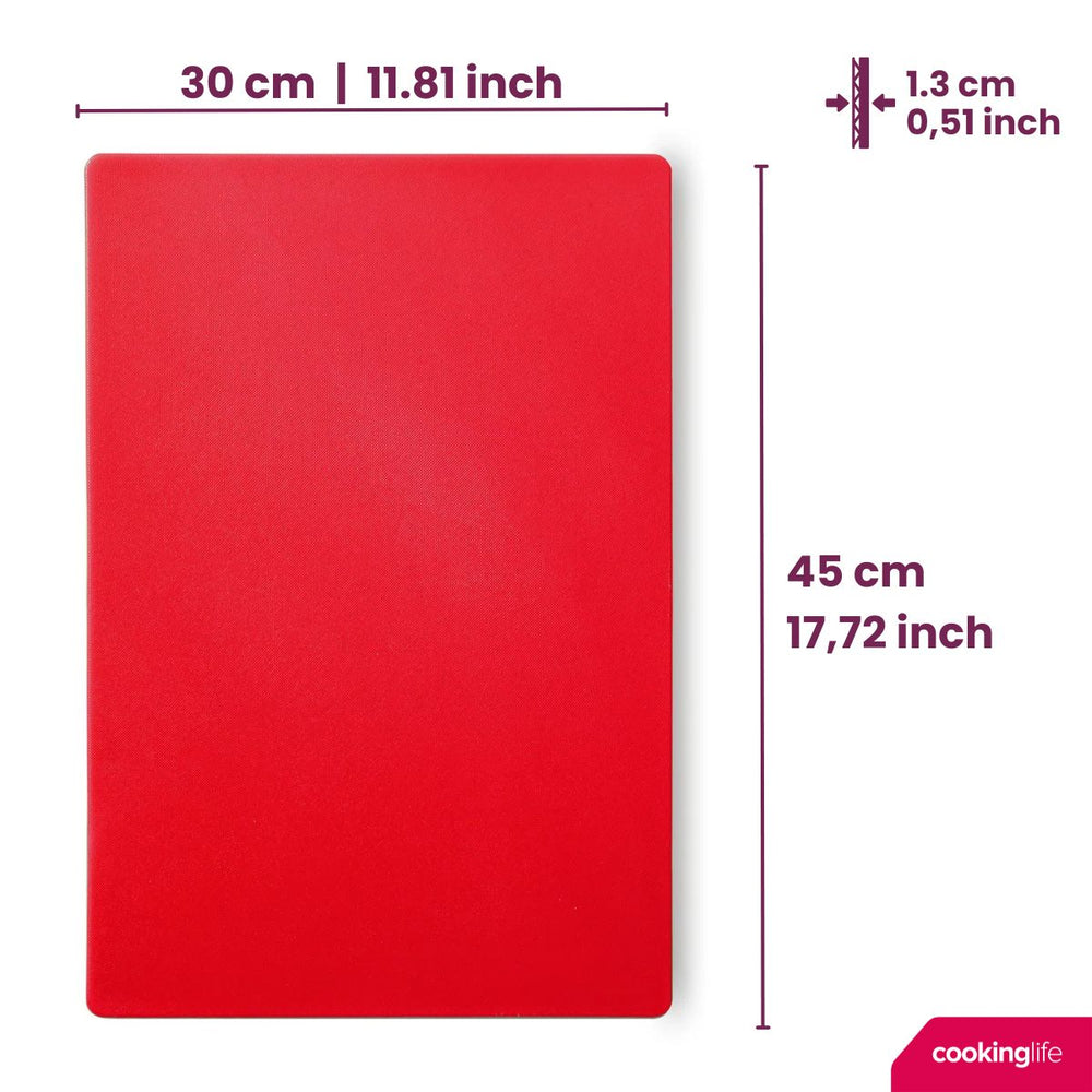 Cookinglife Cutting Board HACCP Red 45 x 30 cm - for meat