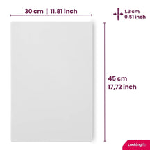 Cookinglife Cutting Board HACCP White 45 x 30 cm - for Dairy & Bread