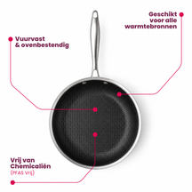 Cookinglife Frying Pan HexaCook Hybrid Pan ø 20 cm - NON STICK - suitable for all heat sources - ceramic non-stick coating
