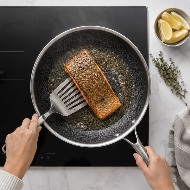 Sartén Cookinglife HexaCook - Sartén híbrida ø 24 cm - ANTIADHERENTE - apta para todas las fuentes de calor - recubrimiento antiadherente cerámico