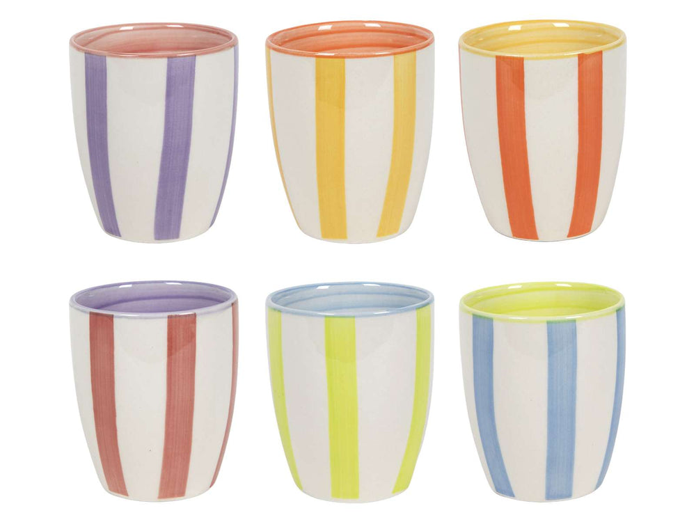 Cookinglife Serviesset Summer Vibes 24-delig / 6 personas - 6 platos de cena, 6 platos de desayuno, 6 cuencos y 6 tazas