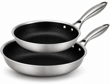 Set de sartenes Cookinglife HexaCook - Sartén híbrida 2 piezas ø 24 y 28 cm - ANTIADHERENTE - apta para todas las fuentes de calor - recubrimiento antiadherente cerámico