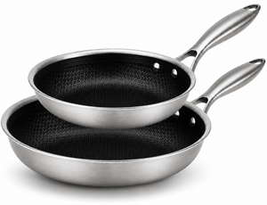 Cookinglife Frying Pan Set HexaCook Hybrid Pan 2-Piece - ø 24 & 28 cm - NON STICK - suitable for all heat sources - ceramic non-stick coating