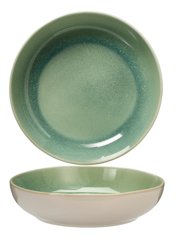 Cookinglife Deep Plates / Pasta Plates Serene Green ø 23 cm - Pottery - 4 pieces
