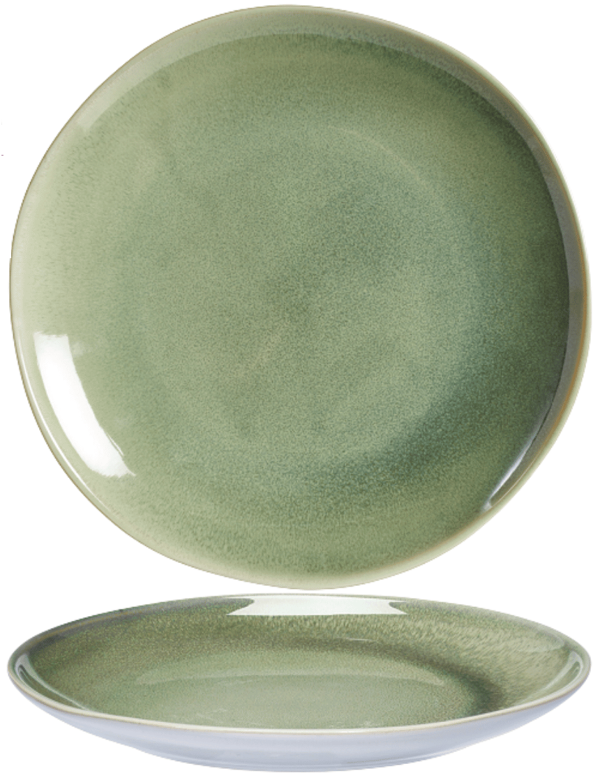 Cookinglife Dinner Plates Serene Green ø 28 cm - Pottery - 4 Pieces