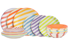 Cookinglife Dinnerware Set Summer Vibes 18-piece / 6 People - 6 dinner plates, 6 side plates, and 6 pasta bowls