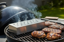 Cookinglife Caja Ahumadora Fire & Flavour Acero Inoxidable 25 cm - Caja para Ahumar para BBQ y Parrilla