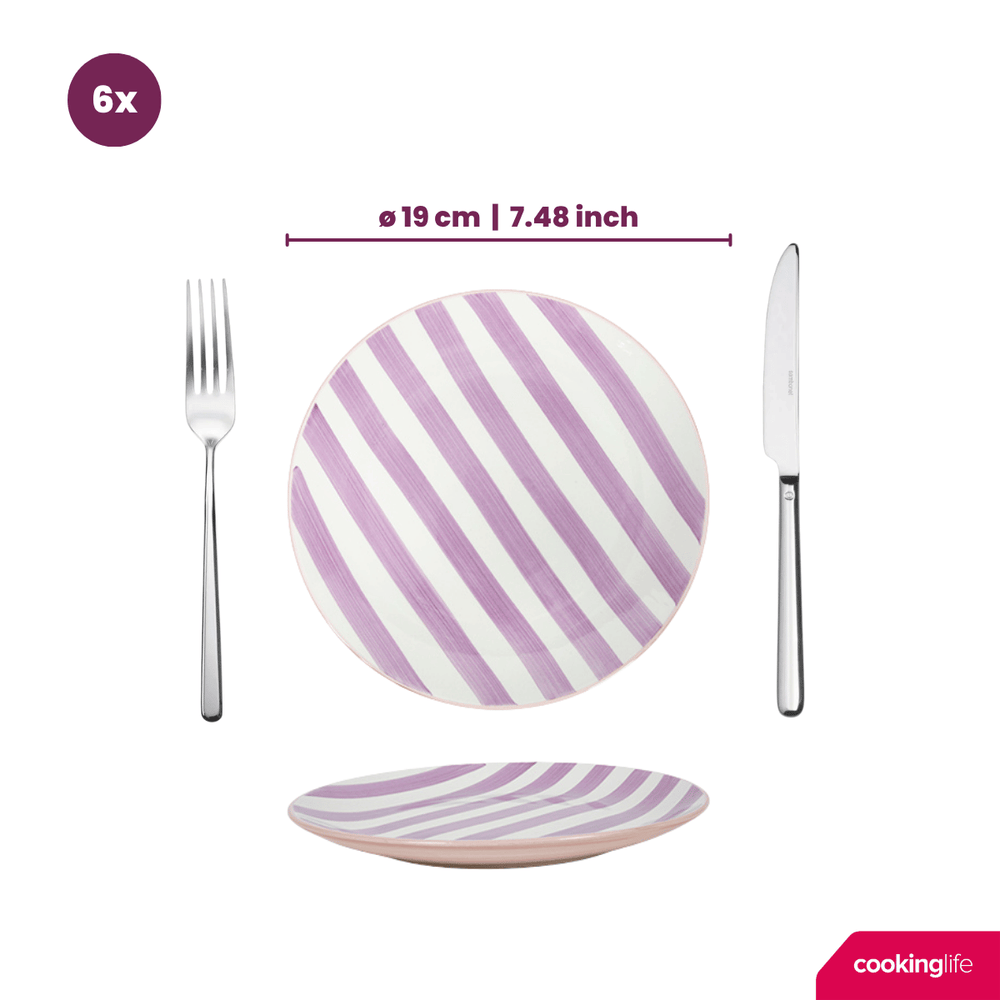 Cookinglife Side Plates / Dessert Plates Spring Vibes Ø 19 cm - 6 Pieces