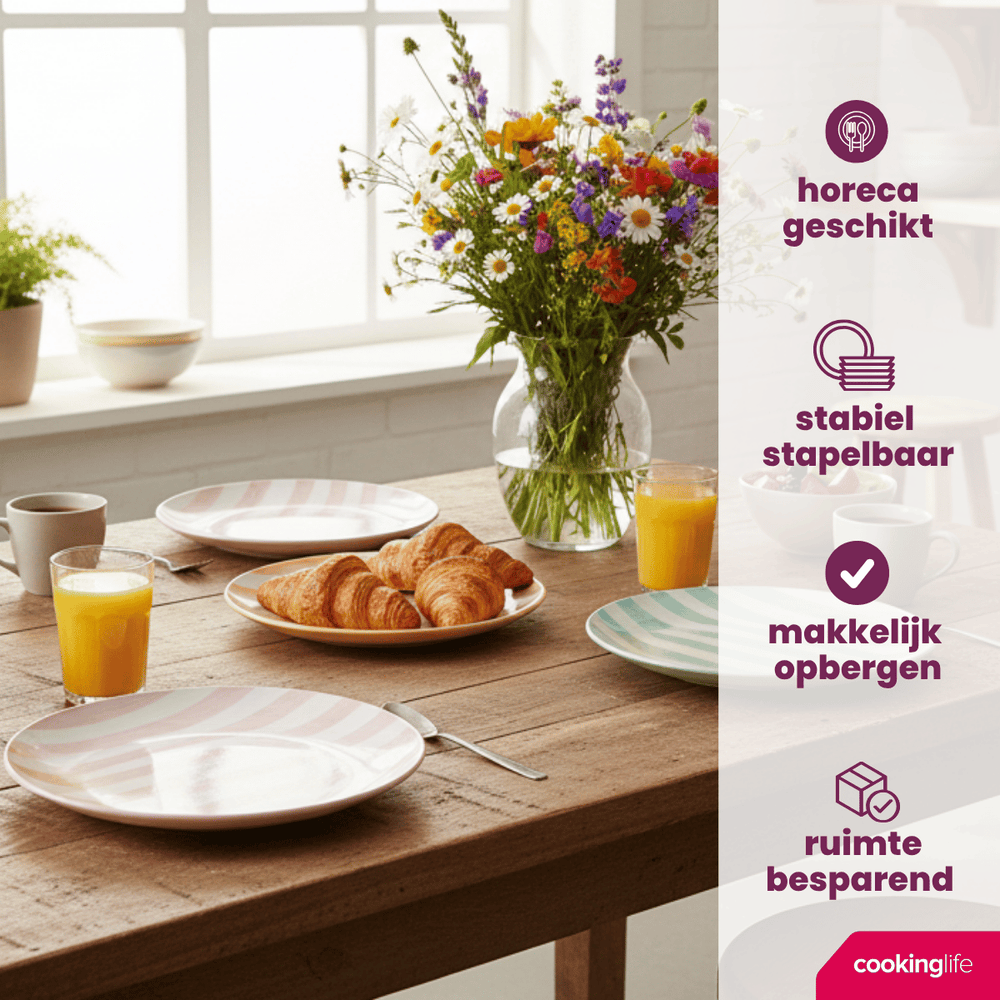 Cookinglife Platos para Cena Spring Vibes ø 26.5 cm - 6 Piezas