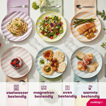 Cookinglife Platos para Cena Spring Vibes ø 26.5 cm - 6 Piezas