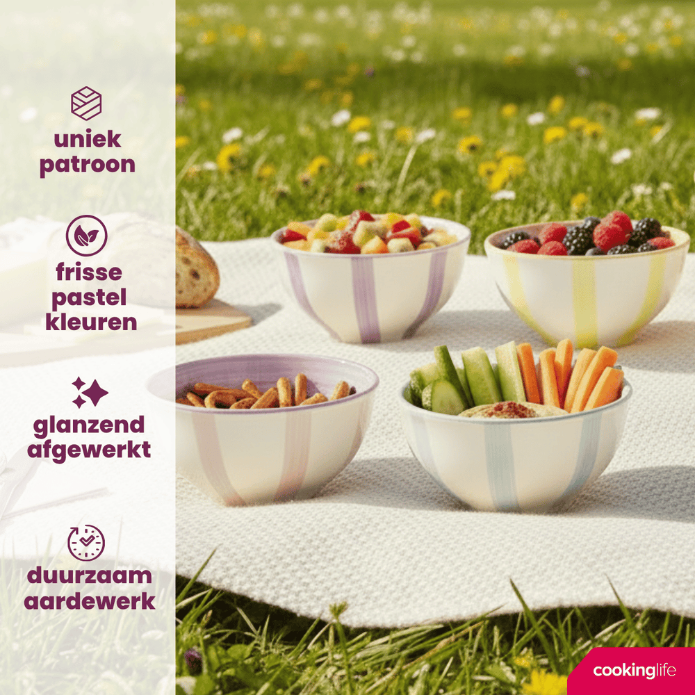 Cookinglife Small Bowls Spring Vibes ø 12 cm - 6 pieces