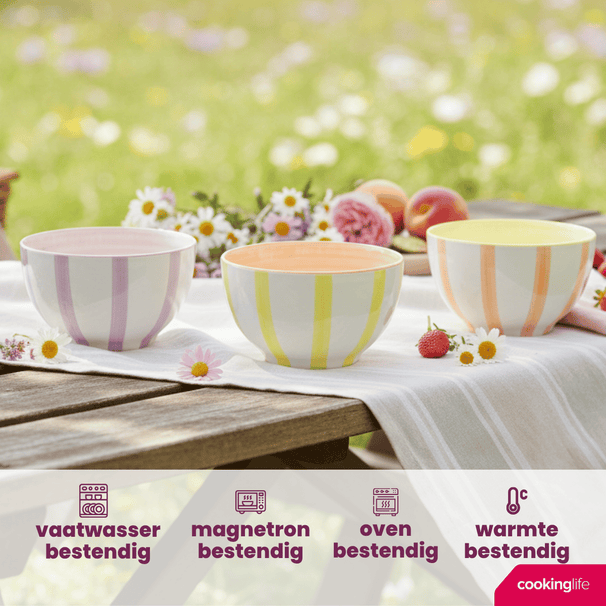 Cookinglife Soup Bowls / Bowls Spring Vibes Ø 14 cm - 6 pieces
