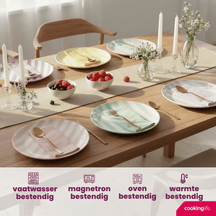 Cookinglife Side Plates / Dessert Plates Spring Vibes Ø 19 cm - 6 Pieces