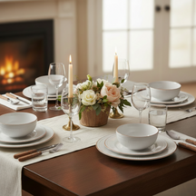 Cookinglife Dinnerware Set Stratton 18-piece / 6 people - 6 dinner plates, 6 breakfast plates and 6 bowls
